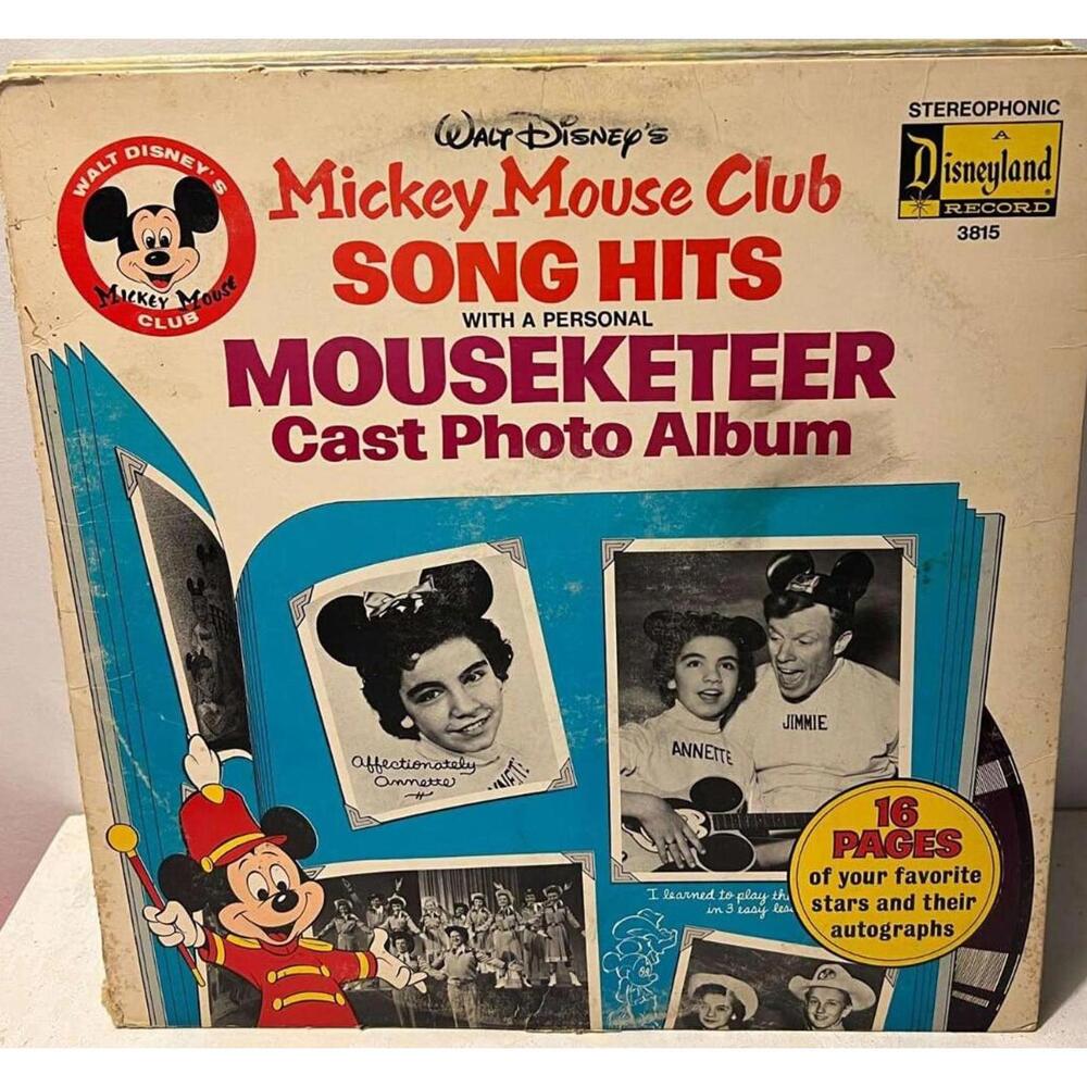 The Mickey Mouse Club Song Hits Vintage 33rpm VG+ AB9